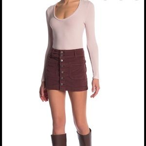 Free People We the Free Corduroy Mini Skirt